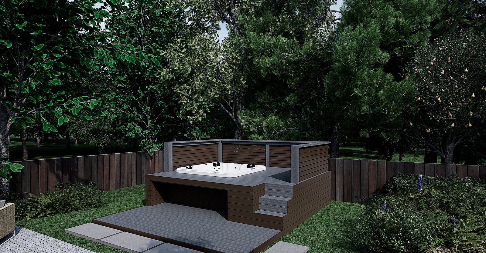 Drvena nadstrešnica Spa Deck M