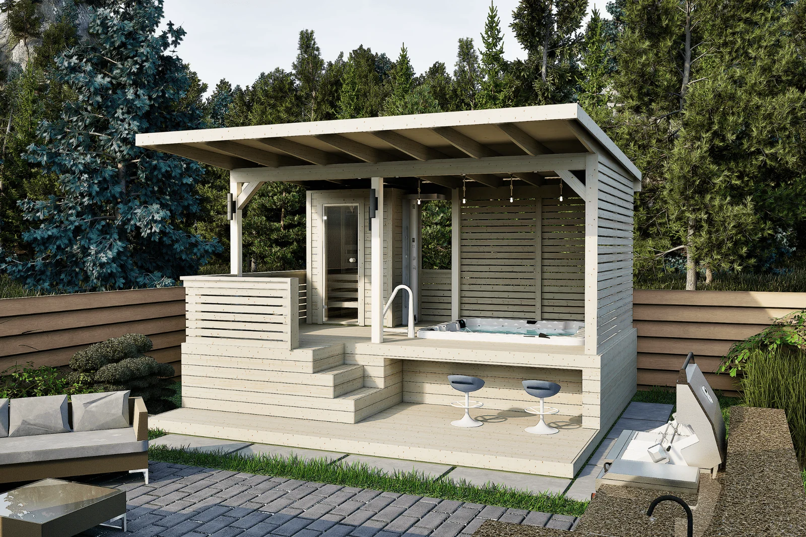 Drvena nadstrešnica Spa Deck L